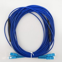 Armored Single-Mode 2 Lines Optical Fiber Cable (10 Square Connector) Armored Single-Mode 2 Lines Optical Fiber Cable (10 Square Connector)