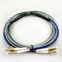 Armored 2 Lines Optical Fiber (10m LC Square Connetor-Gray-Multi-Film) Armored 2 Lines Optical Fiber (10m LC Square Connetor-Gray-Multi-Film)