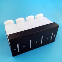 For Solvent Inkjet Printer 1.5L Bulk Ink Tank Double Holes for 4 Colors Sub Tank For Solvent Inkjet Printer 1.5L Bulk Ink Tank Double Holes for 4 Colors Sub Tank