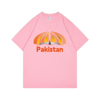 Men's Short-Sleeve T-Shirt with Castle Pattern