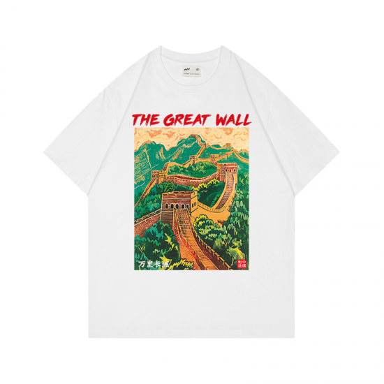 Women's Short-Sleeve T-Shirt with the Great Wall Pattern Women's Short-Sleeve T-Shirt with the Great Wall Pattern