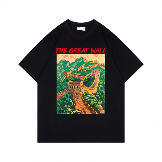 Women's Short-Sleeve T-Shirt with the Great Wall Pattern Women's Short-Sleeve T-Shirt with the Great Wall Pattern