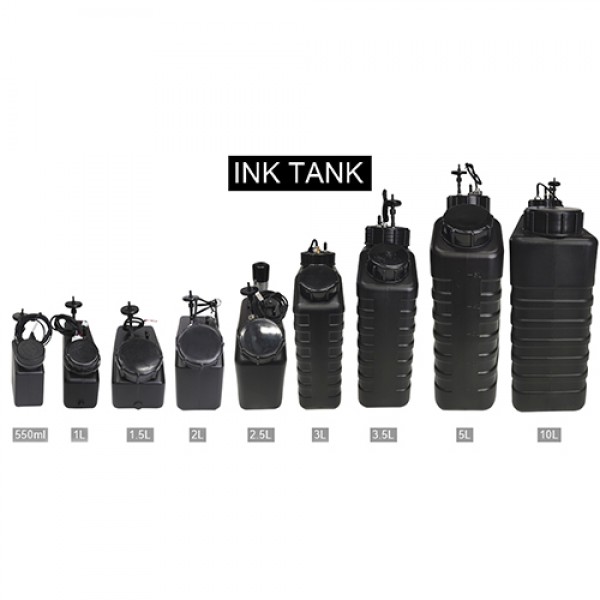 Black Ink Tanks of Different Sizes