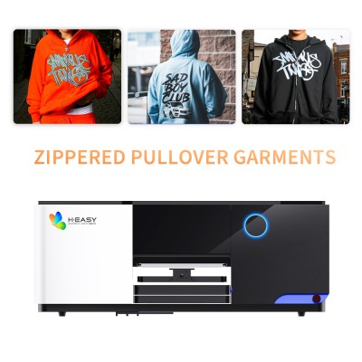 H·EASY DTG 4050 zippered pullover garments Imitation Embroidery Printing Machine 